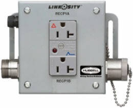 1-Gang Ground Fault GFCI Duplex Plug with Pass-Through, 4.5 Inch Width
