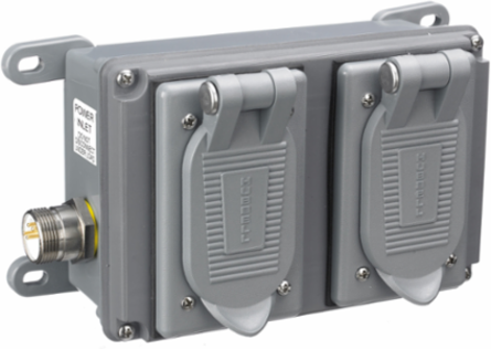Signal and Control Power Distribution Assembly, 1-Gang, Ground Fault, NEMA 3R Enclosure