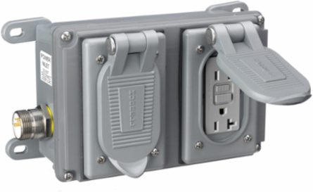 Signal and Control Power Distribution Assembly, 1-Gang, Ground Fault, NEMA 3R Enclosure