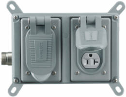 Signal and Control Power Distribution Assembly, 1-Gang, Ground Fault, NEMA 3R Enclosure