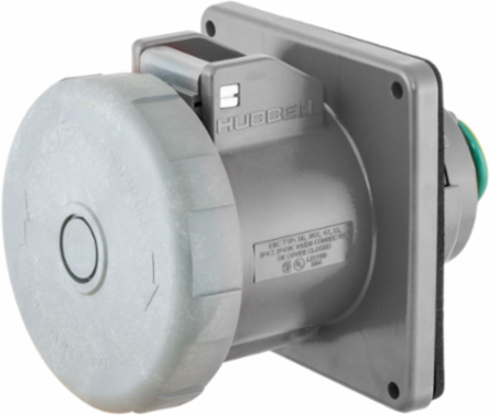 Marine Grade 100A 3-Phase Wye Inlet, 4-Pole 5-Wire, Watertight