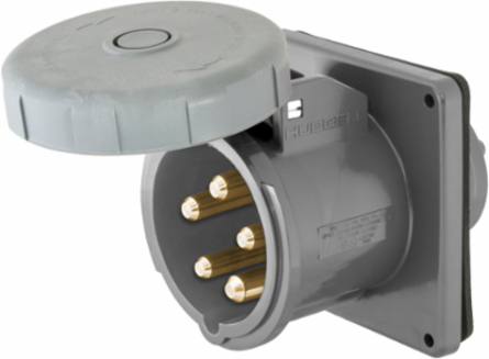 Marine Grade 100A 3-Phase Wye Inlet, 4-Pole 5-Wire, Watertight