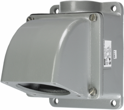Insulgrip Back Box for 60A/100A 2 Inch NPT Hub, Cast Aluminum, 15 Degree Angle