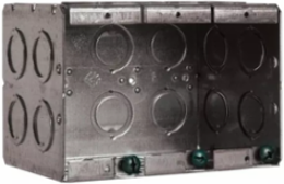 3-Gang Steel Masonry Box, 3-1/2 Inch Deep, 63 Cu. In., CSA Certified