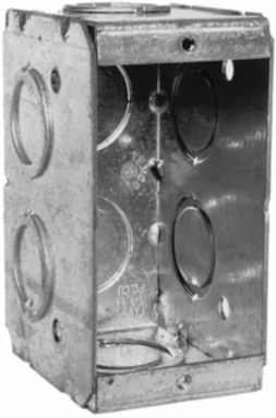1-Gang Masonry Box, 2-1/2 Inch Deep, 14 Cu. In., Steel, 20-Pack