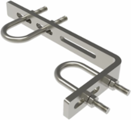 Stainless Steel L Bracket 1-1/2 Inch with Hardware for Rounded Slats