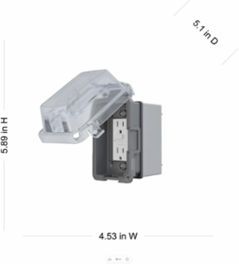 1-Gang EXTRA DUTY  In-Use Cover Kit with 15 AMP Self-Test GFCI, NEMA 3R