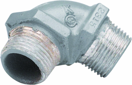 90 Degree 3/4 Inch Iron Elbow, Male/Male, Quad Listed, Grit 0, 6.750 lb.