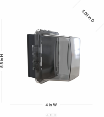 1-Gang Weatherproof In-Use Cover, Clear, 4-3/4 Inch Deep, Multi-Configurable