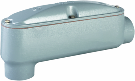 4 Inch LB Hub Mogul Conduit Body, Aluminum, 33.125 in Length, 495 cu. in Volume