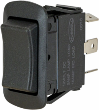 Marine Grade Panel Mount Rocker Switch, 12VDC, Double Pole Double Throw