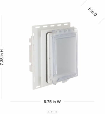 Weatherproof In-Use Cover, 1-Gang, Nonmetallic, 4.98 x 6.75 x 7.38 Inch