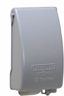 1-Gang Weatherproof In-Use Cover, EXTRA DUTY®, Expandable, Vertical, 8-in-1, 3-1/2 in. Deep, Gray