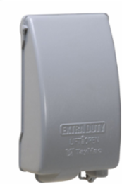1-Gang Weatherproof In-Use Cover, EXTRA DUTY®, Expandable, Vertical, 8-in-1, 3-1/2 in. Deep, Gray
