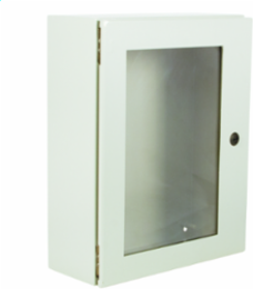 N412 Single Door Wall-Mount Ultimate with Window 12X12X6 Carbon Steel - Gray