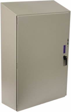N412 Single Door Slope-Top Disconnect Ultimate Series 48X38X12 Carbon Steel-Gray