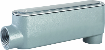 2 Inch LB Hub Aluminum Conduit Body with Gasket, 126 cu in Volume
