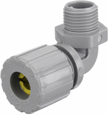 90 Degree Male Cord Connector, Nylon, 0.63-0.75 Inch, NEMA Type 4