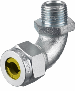 Kellems Cord Connector, 90° Male, 0.63-0.75 Inch, 1 Inch, Steel