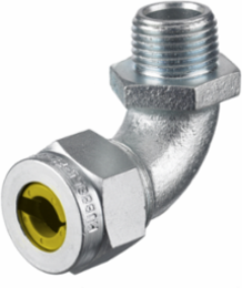 Kellems Cord Connector, 90° Male, 0.63-0.75 Inch, 1 Inch, Steel