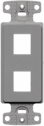 Plate Decorator Frame 2-Port 4 Inch Gray High-Impact Thermoplastic