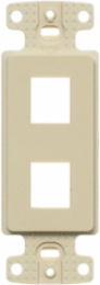 Plate Decorator Frame, Keystone, 2-Port, 4 Inch, Electric Ivory, UL Listed