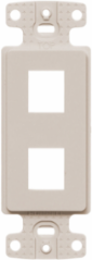 Decorator Frame Keystone 2-Port Light Almond, 1.450 Inch Width, High-Impact Thermoplastic