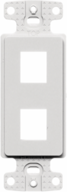 Plate Decorator Frame Keystone 2-Port White, High-Impact Thermoplastic
