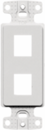 Plate Decorator Frame Keystone 2-Port White, High-Impact Thermoplastic