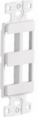 Keystone Plate Decorator Frame, 4-Port, High-Impact Thermoplastic, White