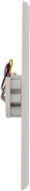 Mid Sized Wall Plate with 6-Position 4-Conductor Jack, Screw Terminals, White