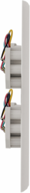 Midsized Wallplate with 2 Jacks, Standard Size, Nylon Material, Screw Terminals
