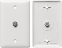 Wallplate, 1-Gang, White, Standard Size, Phosphor Bronze Contacts, UL Listed