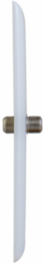 Mid Sized Wall Plate with F Connector, White, Nylon, UL Listed