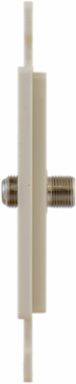 1-Gang Decorator Wall Plate with F-Connector, Light Almond, High-Impact Thermoplastic