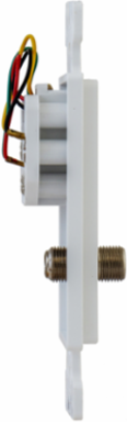 1-Gang Wallplate with F Connector, 6-Position, Screw Terminal, White, 4 Inch Width