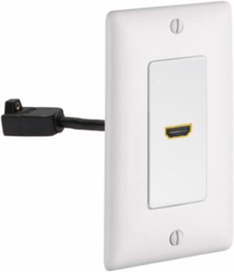 HDMI Female to Female Decorator Wall Plate, 1 Port, 5.600 Inch Width