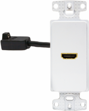 HDMI Female to Female Decorator Wall Plate, 1 Port, 5.600 Inch Width