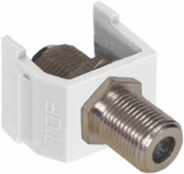 Keystone Snap-Fit F Connector, 2-Gang/4-Gang, 0.830 Inch Width
