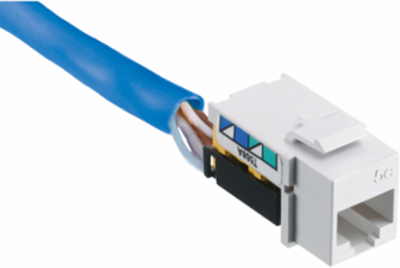 Category 5e netSELECT Jack, 0.86 Inch x 0.67 Inch x 1.29 Inch, Quick-Lace Termination