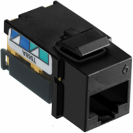 netSELECT™ Category 6 Modular Jack, Quick-Lace Termination, Black, 1 EA