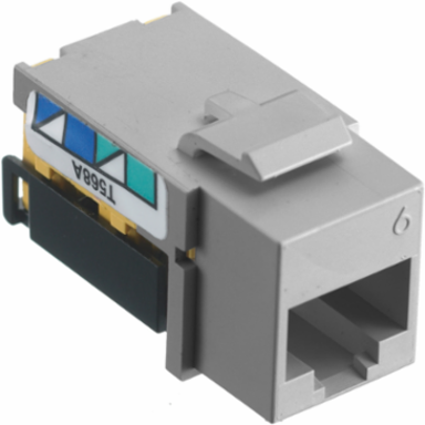 netSELECT™ Modular Jack, Category 6, 5GBASE-T, Quick-Lace Termination, Gray