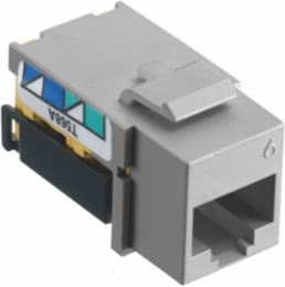 netSELECT™ Modular Jack, Category 6, 5GBASE-T, Quick-Lace Termination, Gray