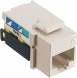 Category 6 RJ45 Jack, Quick-Lace Termination, 0.86 x 0.67 x 1.29 Inch