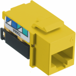netSELECT™ Category 6 Modular Jack, Yellow, Quick-Lace Termination, TIA Standards