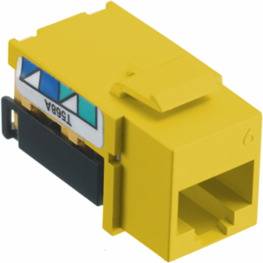 Category 6 netSELECT™ Modular Jack, 0.86 x 0.67 x 1.29 Inch, Quick-Lace Termination
