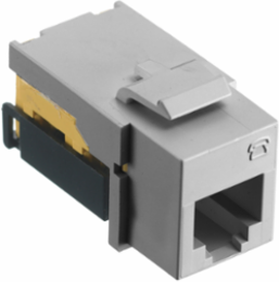netSELECT RJ25 USOC Telephone Jack, 0.6 Inch Wide, Quick-Lace Termination, Gray
