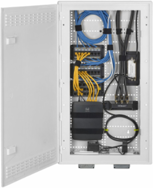 netSELECT Wall Mount Cabinet, 28 Inch H, 17.5 Inch W, High-Impact Thermoplastic