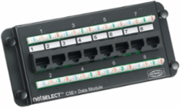 Net Select Cat5e 8-Port Data Module, 3.4 Inch Width, Integral Enclosure