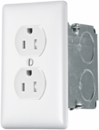 NetSELECT Power Kit 15A 120V AC, Tamper Resistant Duplex, 2-Gang Size